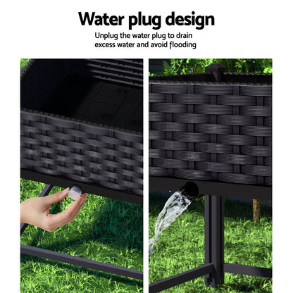 Greenfingers Garden Bed PP Raised Planter Flower Vegetable Outdoor 40x40x23cm Tristar Online