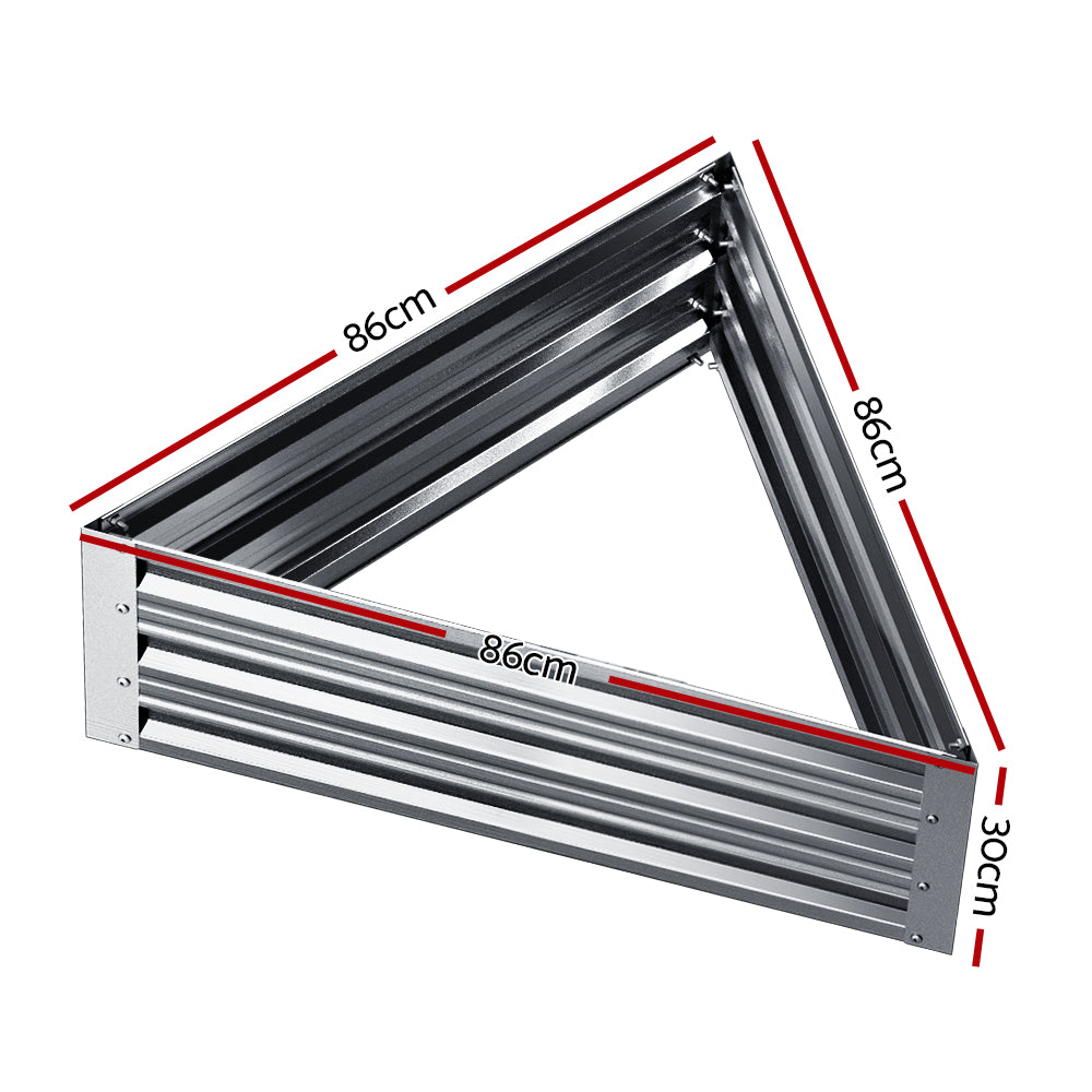 Greenfingers Garden Bed Galvanised Steel Raised Planter Vegetable 86x86x30cm Tristar Online