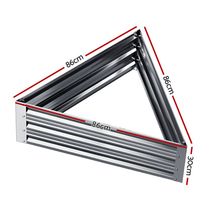 Greenfingers Garden Bed Galvanised Steel Raised Planter Vegetable 86x86x30cm Tristar Online