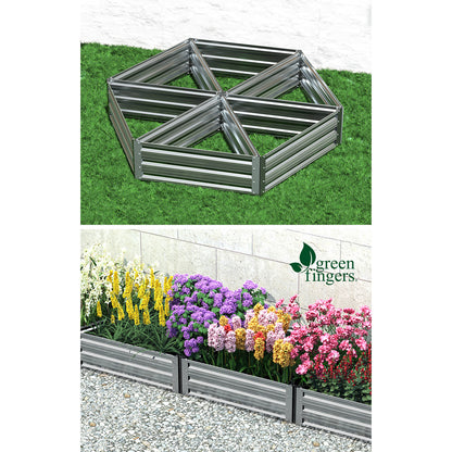 Greenfingers Garden Bed Galvanised Steel Raised Planter Vegetable 86x86x30cm Tristar Online