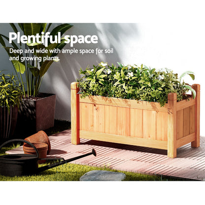 Greenfingers Garden Bed Raised Wooden Planter Box Vegetables 60x30x33cm Tristar Online