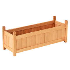 Greenfingers Garden Bed Raised Wooden Planter Outdoor Box Vegetables 90x30x33cm Tristar Online