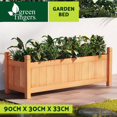 Greenfingers Garden Bed Raised Wooden Planter Outdoor Box Vegetables 90x30x33cm Tristar Online