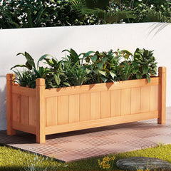 Greenfingers Garden Bed Raised Wooden Planter Outdoor Box Vegetables 90x30x33cm Tristar Online