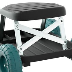 Gardeon Garden Cart Rolling Stool with Wheels Gardening Helper Seat Farm Yard Tristar Online
