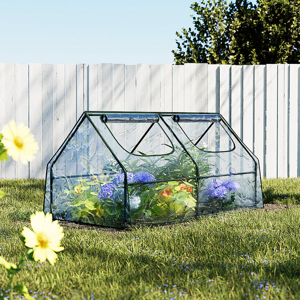 Greenfingers Greenhouse Flower Garden Shed Frame Tunnel Green House 180x90x90cm Tristar Online