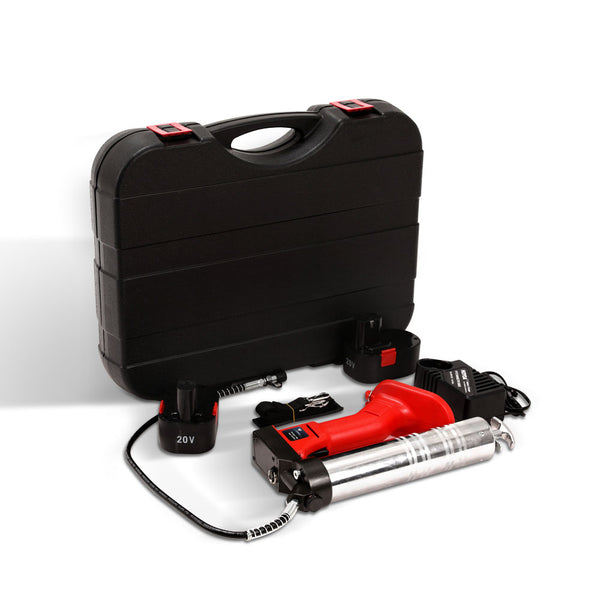 Giantz 20V Rechargeable Cordless Grease Gun - Red Tristar Online