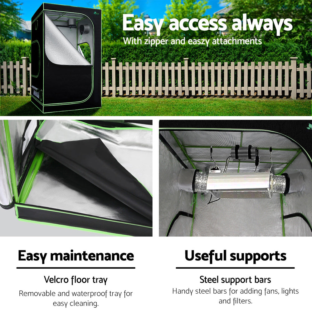 Greenfingers Grow Tent Kits 1680D Oxford 0.9MX0.9MX1.8M Hydroponics Grow System Tristar Online
