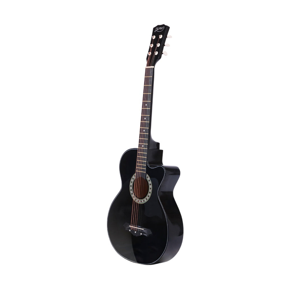ALPHA 38 Inch Wooden Acoustic Guitar Black Tristar Online