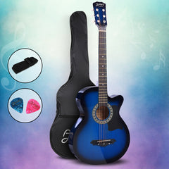 ALPHA 38 Inch Wooden Acoustic Guitar Blue Tristar Online