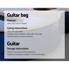 ALPHA 38 Inch Wooden Acoustic Guitar with Accessories set Blue Tristar Online