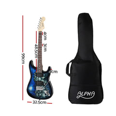 Alpha 41 Inch Electirc Guitar Humbucker Pickup Switch Full Size Black Tristar Online