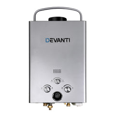 Devanti Portable Gas Water Heater 8LPM Outdoor Camping Shower Grey Tristar Online