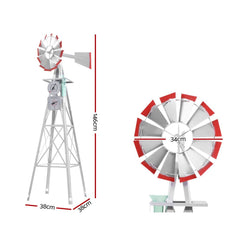 Garden Windmill 4FT 146cm Metal Ornaments Outdoor Decor Ornamental Wind Will Tristar Online