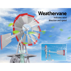 Garden Windmill 4FT 146cm Metal Ornaments Outdoor Decor Ornamental Wind Will Tristar Online