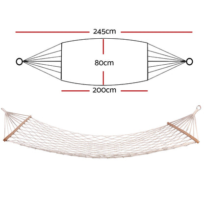 Gardeon Hammock Bed Outdoor Chair Camping Hammocks Hanging Mesh Tristar Online
