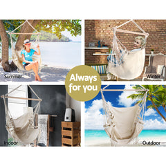 Gardeon Hammock Swing Chair - Cream Tristar Online