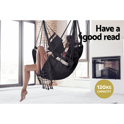 Gardeon Hammock Swing Chair - Grey Tristar Online