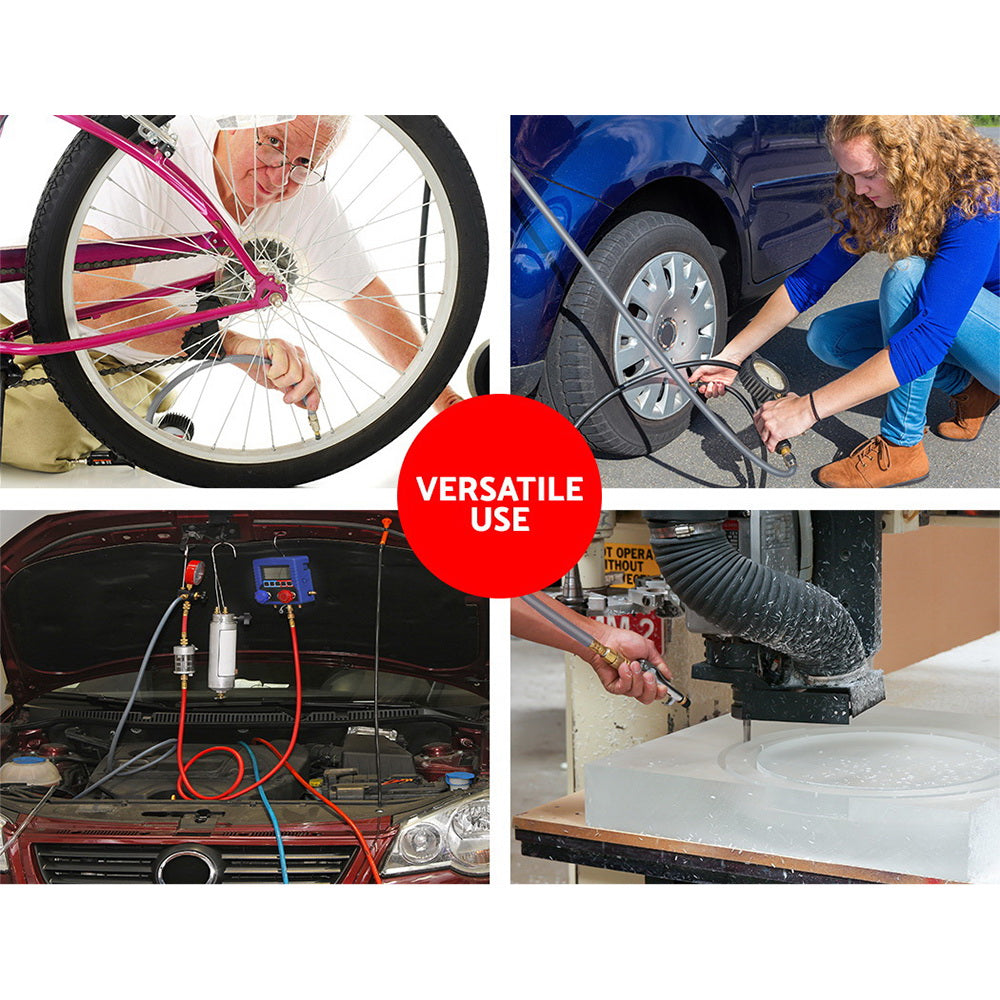 Giantz Air Hose Reel 10m Retractable Rewind Swivel Wall Mount Compressor Garage Tristar Online