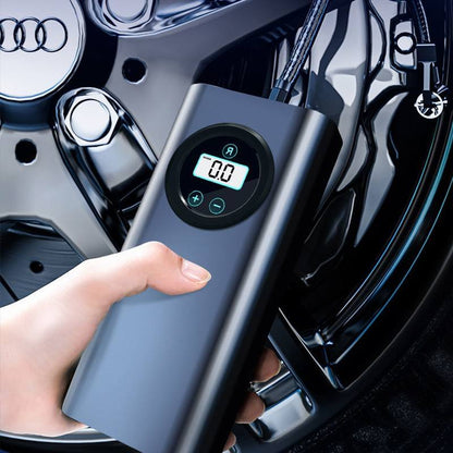 Portable Car Tire Inflator Wireless Pump with Digital Display Car Motorcycle Bike Pump - Black Tristar