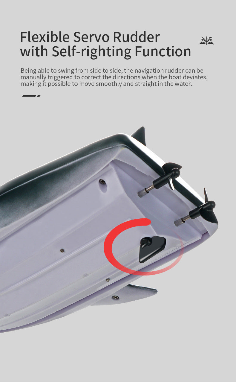 Remote Control 2 in 1 Dual Mode RC Electric Cordless Shark Speedboat Toy For Kids Trion