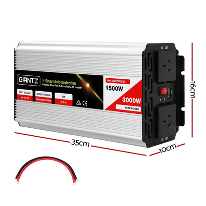 Giantz 1500W Puresine Wave DC-AC Power Inverter Tristar Online