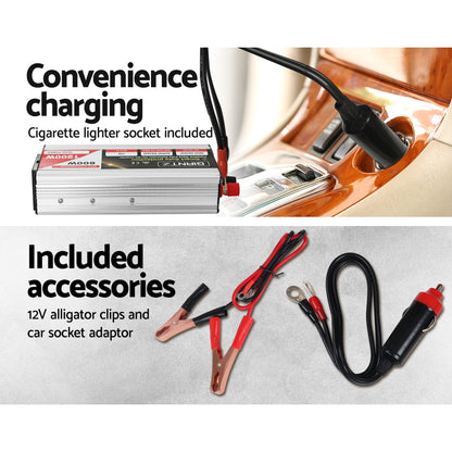 Giantz 600W Puresine Wave DC-AC Power Inverter Tristar Online