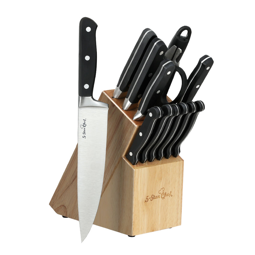 5-Star Chef 14PCS Kitchen Knife Set Stainless Steel Non-stick with Sharpener Tristar Online