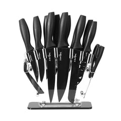 5-Star Chef 17PCS Kitchen Knife Set Stainless Steel Non-stick with Sharpener Tristar Online