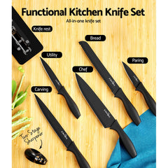 5-Star Chef 7PCS Kitchen Knife Set Stainless Steel Non-stick with Sharpener Tristar Online