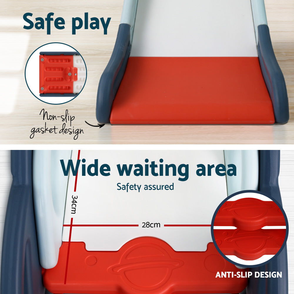 Keezi Kids Slide Set Outdoor Playground Basketball Hoop Ring Toddler Play Activity Indoor Tristar Online