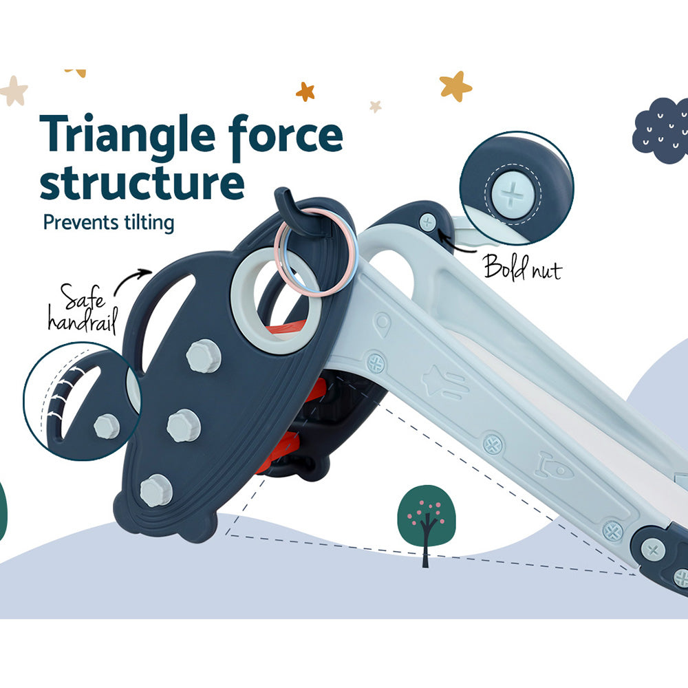 Keezi Kids Slide Set Outdoor Playground Basketball Hoop Ring Toddler Play Activity Indoor Tristar Online