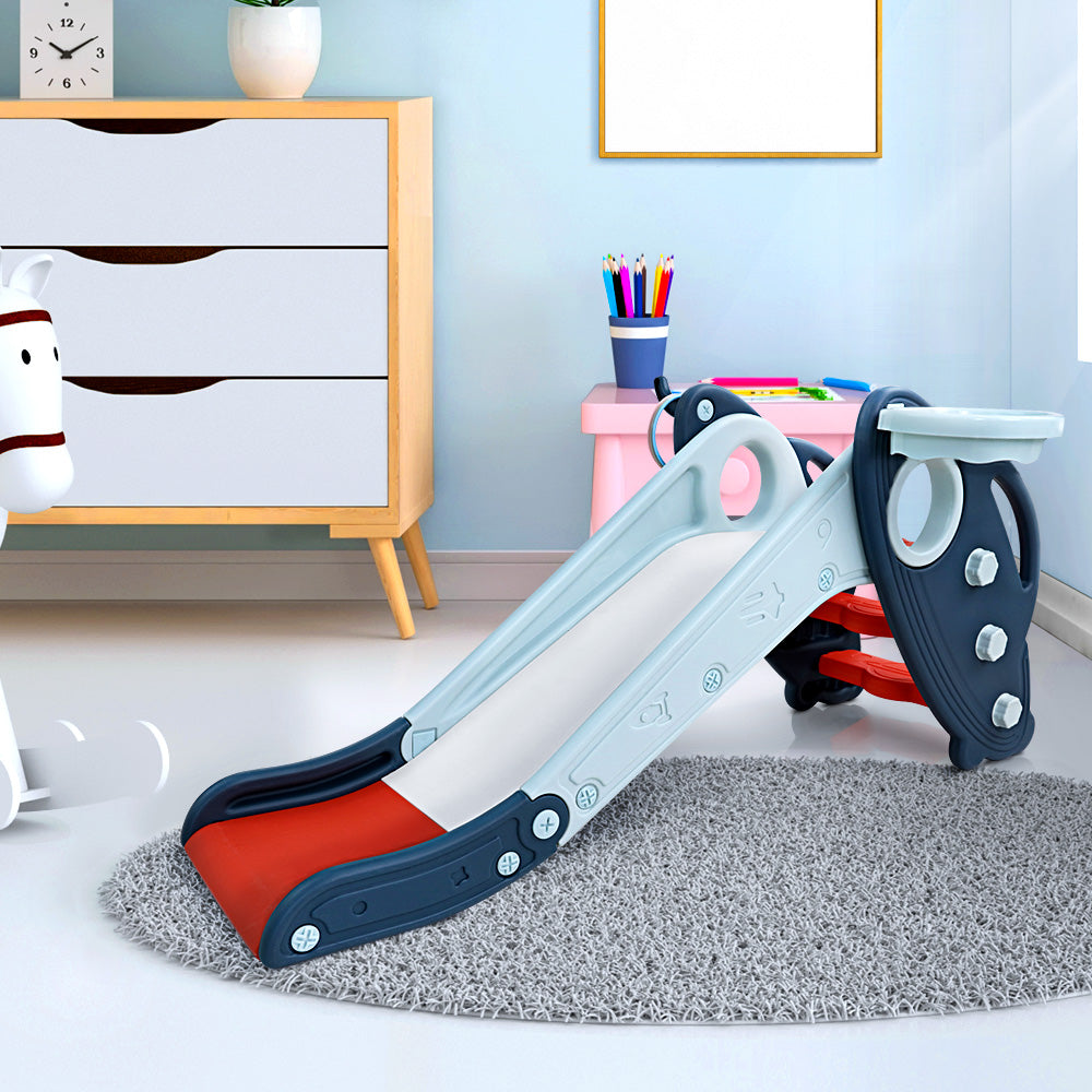 Keezi Kids Slide Set Outdoor Playground Basketball Hoop Ring Toddler Play Activity Indoor Tristar Online