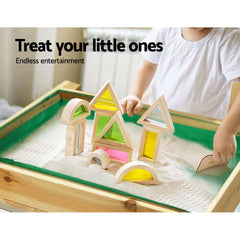 Keezi Kids Sandpit Wooden Sandbox Sand Pit Water Table Outdoor Toys 101cm Tristar Online