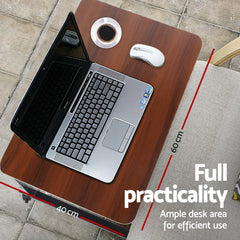 Artiss Laptop Table Desk Portable - Dark Wood Tristar Online