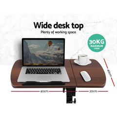 Artiss Laptop Table Desk Adjustable Stand - Walnut Tristar Online