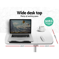 Artiss Laptop Table Desk Adjustable Stand - White Tristar Online