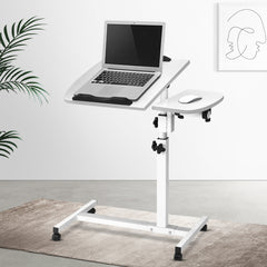 Artiss Laptop Table Desk Adjustable Stand - White Tristar Online