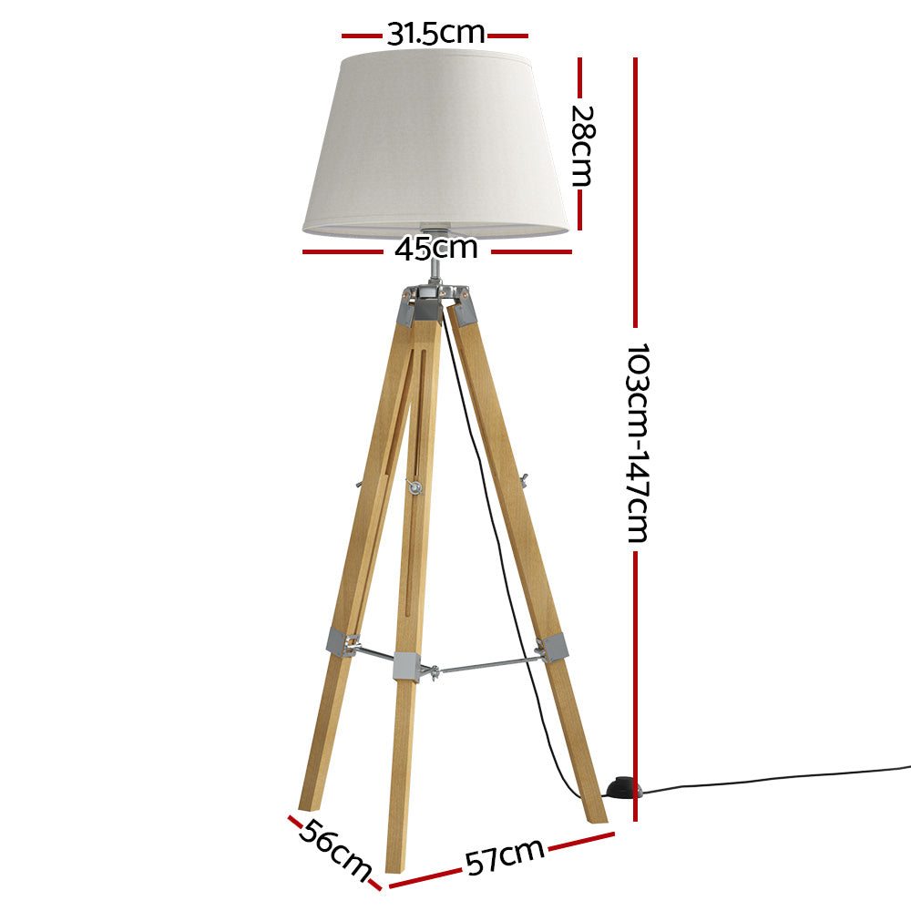 Artiss Floor Lamp Shelf Modern LED Storage Tripod Shelves Stand Room Light Tristar Online