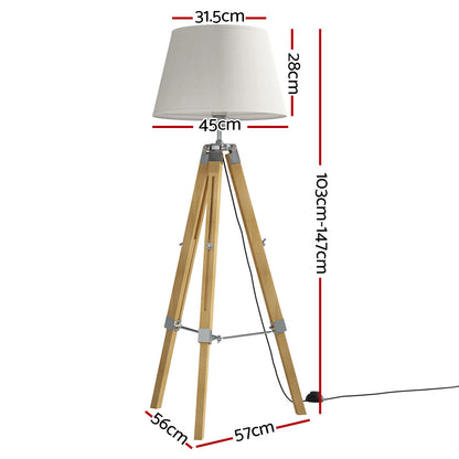 Artiss Floor Lamp Shelf Modern LED Storage Tripod Shelves Stand Room Light Tristar Online