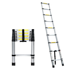 Giantz 2.6M Telescopic Ladder Aluminium Extension Extendable Steps Adjustable Height Tristar Online