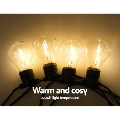 Jingle Jollys 23m LED Festoon String Lights 20 Bulbs Kits Wedding Party Christmas A19 Tristar Online