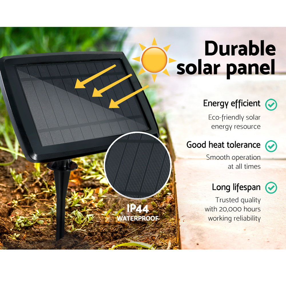 Jingle Jollys 17m Festoon String Lights Solar Wedding Party Waterproof Outdoor Tristar Online