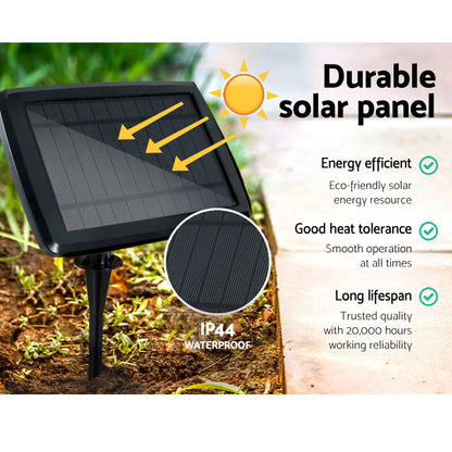 Jingle Jollys 17m Festoon String Lights Solar Wedding Party Waterproof Outdoor Tristar Online