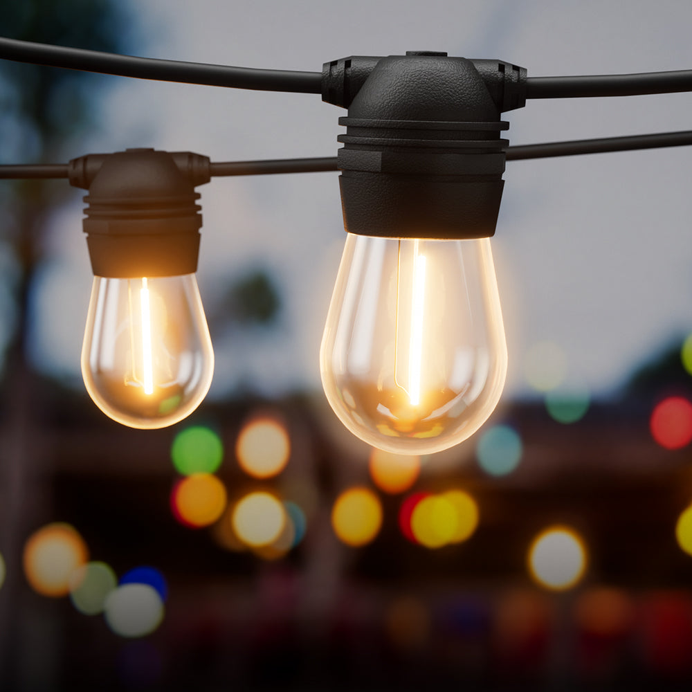 Jingle Jollys 23m Solar Festoon Lights Outdoor LED Fairy String Light Christmas Tristar Online