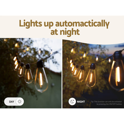 Jingle Jollys LED Solar Festoon Lights 17m String Light Outdoor Christmas Party Tristar Online