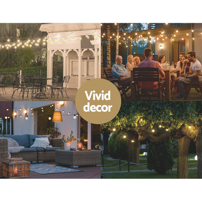 Jingle Jollys 14M Festoon Light Outdoor String Lights Christmas Wedding Party Tristar Online