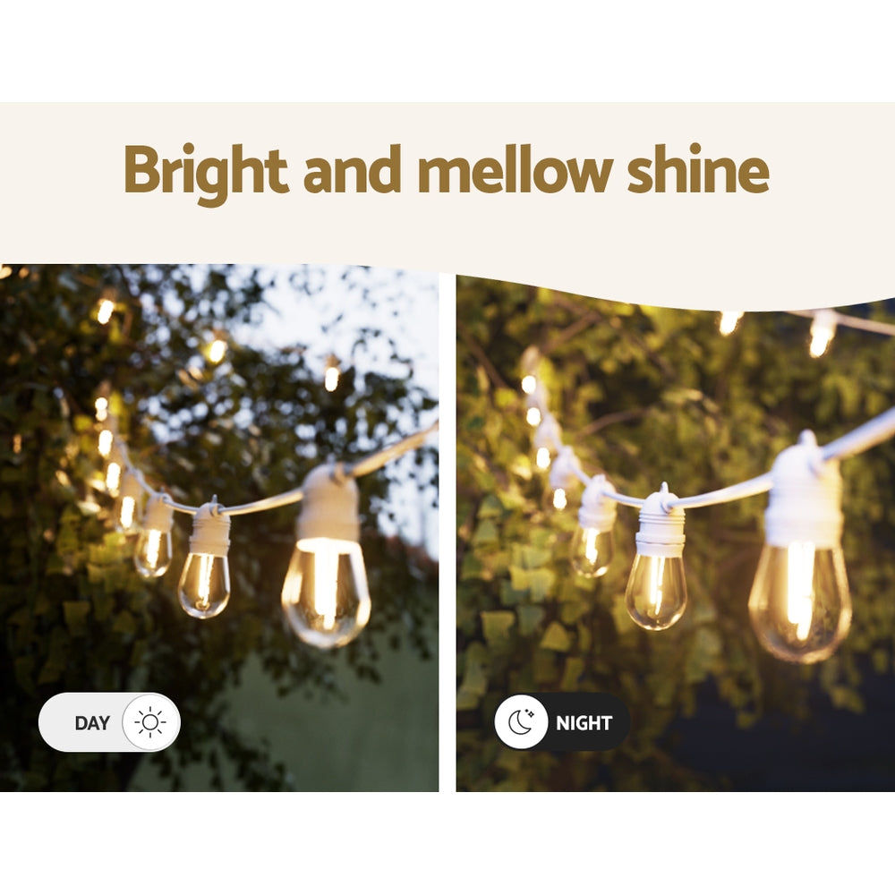 Jingle Jollys 23m LED Festoon Lights Outdoor String Fairy Lights Christmas Party Tristar Online