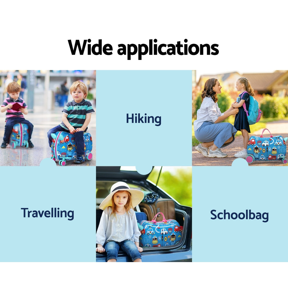 Wanderlite 17" Kids Ride On Luggage Children Suitcase Trolley Travel Car Tristar Online