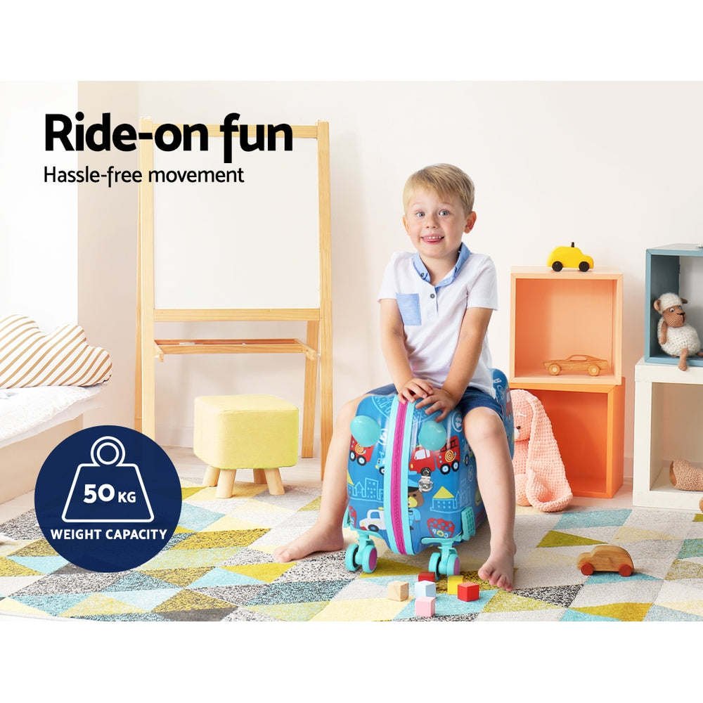 Wanderlite 17" Kids Ride On Luggage Children Suitcase Trolley Travel Car Tristar Online